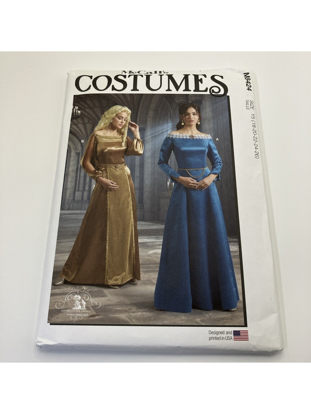 McCalls Y5 House of the Dragon/Medevil Princess- Size 18-26 Pattern